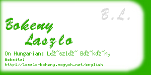 bokeny laszlo business card
